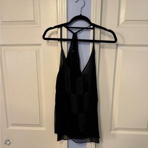 American Eagle Gauze Rhinestone Cami